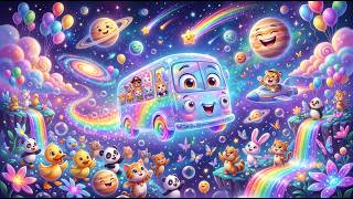 🚌 The Magical Rainbow Bubble Bus | Wheels on the Bus| Nursery Rhymes & Kids Songs