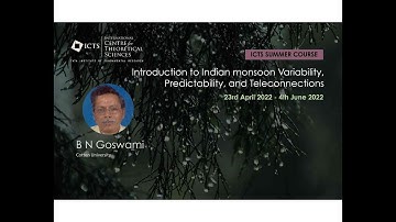 3D structure & maintenance of the present day observed Climate (Lecture 1) by B N Goswami