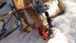 Самодельный снегоход своими руками с двигателем от шуруповерта 2