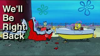 Spongebob Getting Explosion Into Plankton And Mr. Krabs Boat Well Be Right Back Meme