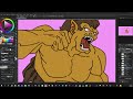 Lets draw  jrpg mountain troll battle art