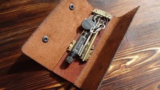 Работа с кожей. Ключница. Leather case for key.