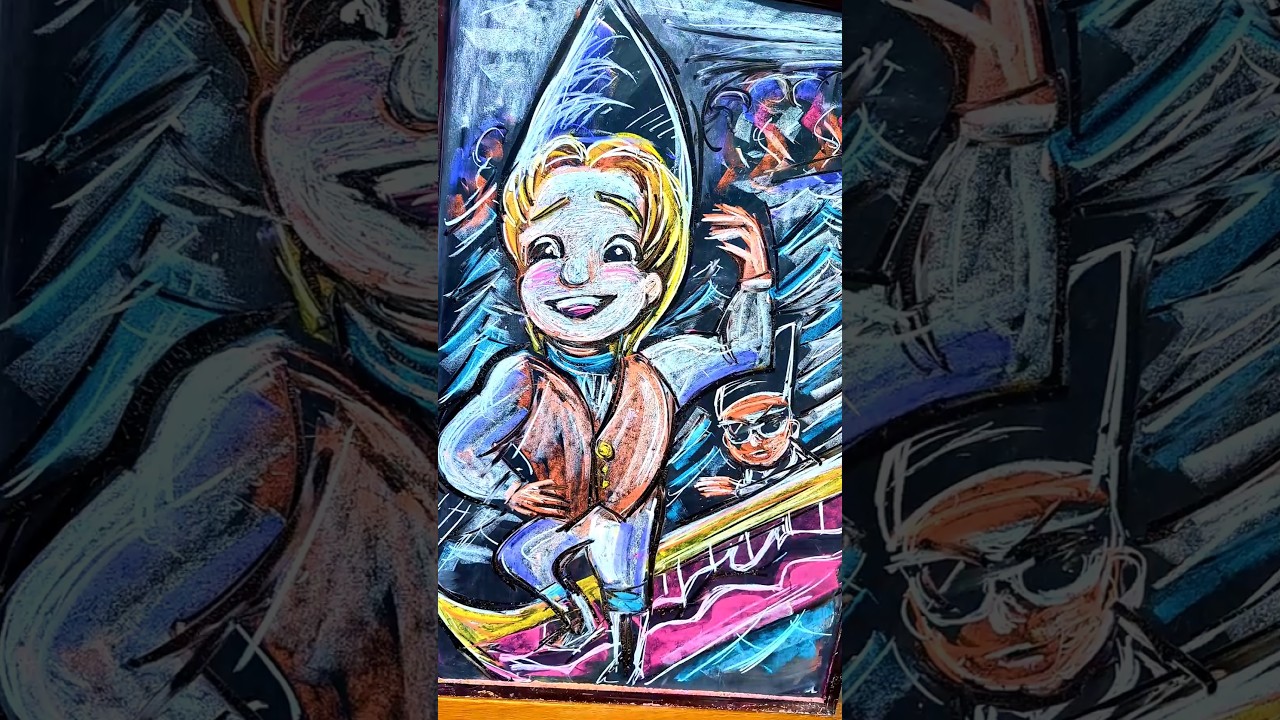 【黒板アート】 チョークで ジェームズかいてみた #ジェームズ #小さなプリンセスソフィア #chalkart #黒板アート #チョークアート
