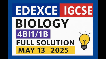 Edexcel IGCSE Biology May 2025 | Paper 1B (4BI1/1B & 4SD0/1B) | Complete Solution & Marking Scheme