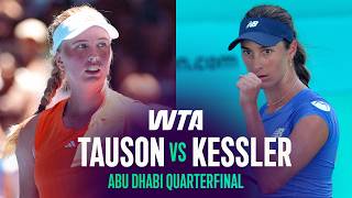 Clara Tauson Vs. Mccartney Kessler 2026 Abu Dhabi Quarterfinal Wta Match Highlights