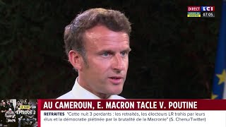Emmanuel Macron tacle Vladimir Poutine au Cameroun screenshot 2