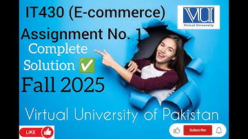 IT430 (E-commerce) Assignment No.1  Complete Solution Fall 2025