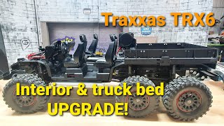 Traxxas Trx6 Upgrades interior & truck bed! 1/10 Rc car crawler