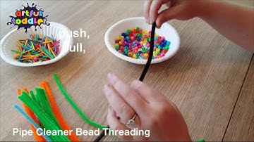 Artful Toddler 1min Pipe Cleaner Bead Threading