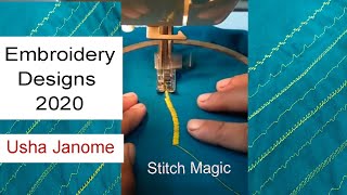 Usha Janome easy Embroidery Designs tutorial for Beginners | Useful Tips Stitch Magic Sewing Machine
