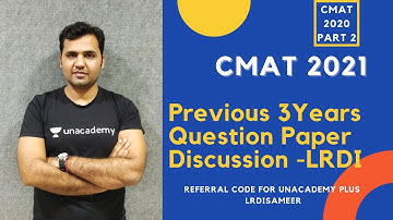 CMAT 2021 | 3 Years