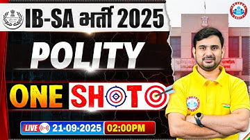 IB Security Assistant Classes 2025 | IB SA Polity Class | IB Security Assistant Polity One Shot