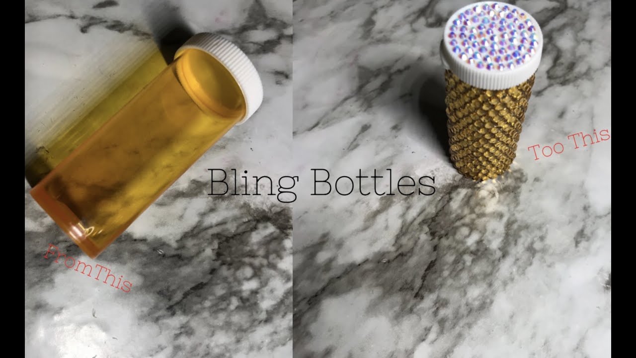 How to bling Pill bottles| Blinging Stash Bottles| Rhinestone with Me