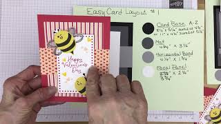 Bee My Valentine In Detail & Two Easy Card Layouts