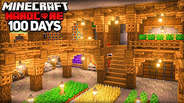 I Survived 100 Days Building an UNDERGROUND BASE in Minecraft Hardcore