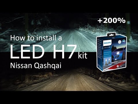 How to install a H7 LED kit QASHQAI 💡
