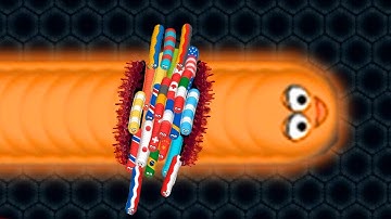 Wormate.io Giant Pro Worm Vs Bad Tiny Invasion Worms Wormateio Best Epic Troll Gameplay