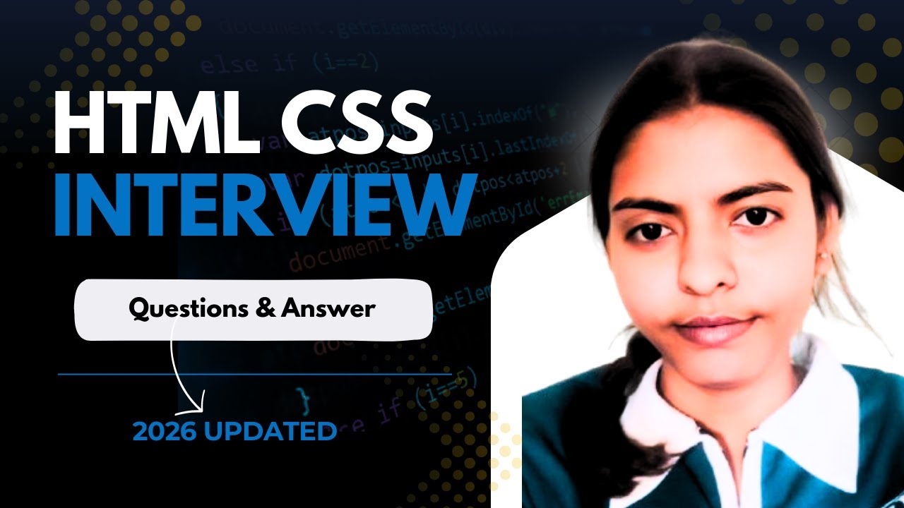 HTML CSS interview questions updated 2026 - YouTube