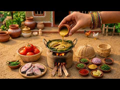 Special Bengali Fish Paturi Recipe at Home 🐟 Satisfying Masala Curry Food ASMR 😋 Tini Foodkey