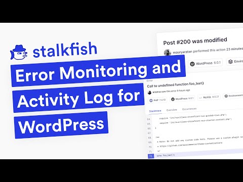 Universal Error Monitoring & Activity Log for WordPress Websites
