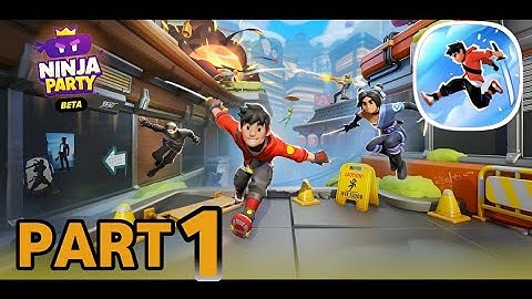 Ninja Party: Team Up and Brawl Tutorial - Gameplay Walkthrough Part 1 - TickerX (iOS, Android)
