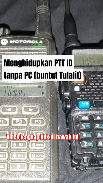 Enable the tulalit tail on the HT MOTOROLA CP1660 - Enable PTT ID #motorola #radio #hamradio