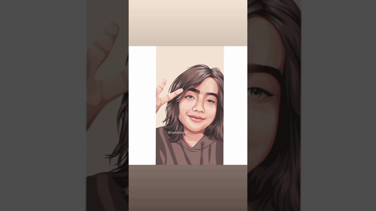 Vector art human portrait 