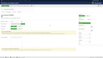 How to display filters? (List of Items | Joomla Extension)