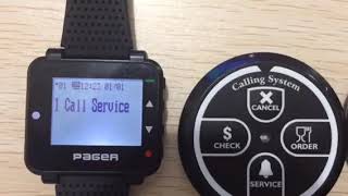 Wireless waiter call system for restaurant