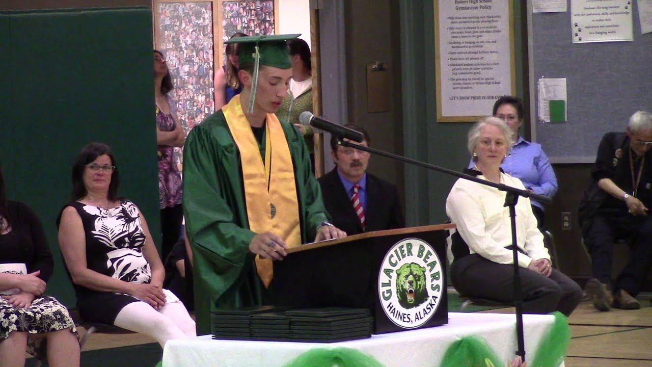  Haines High School Graduation 2015 - Valedictorian Keegan Sundberg
