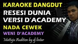 Karaoke Dangdut Resesi Dunia || Weni D'Academy || Nada Cewek