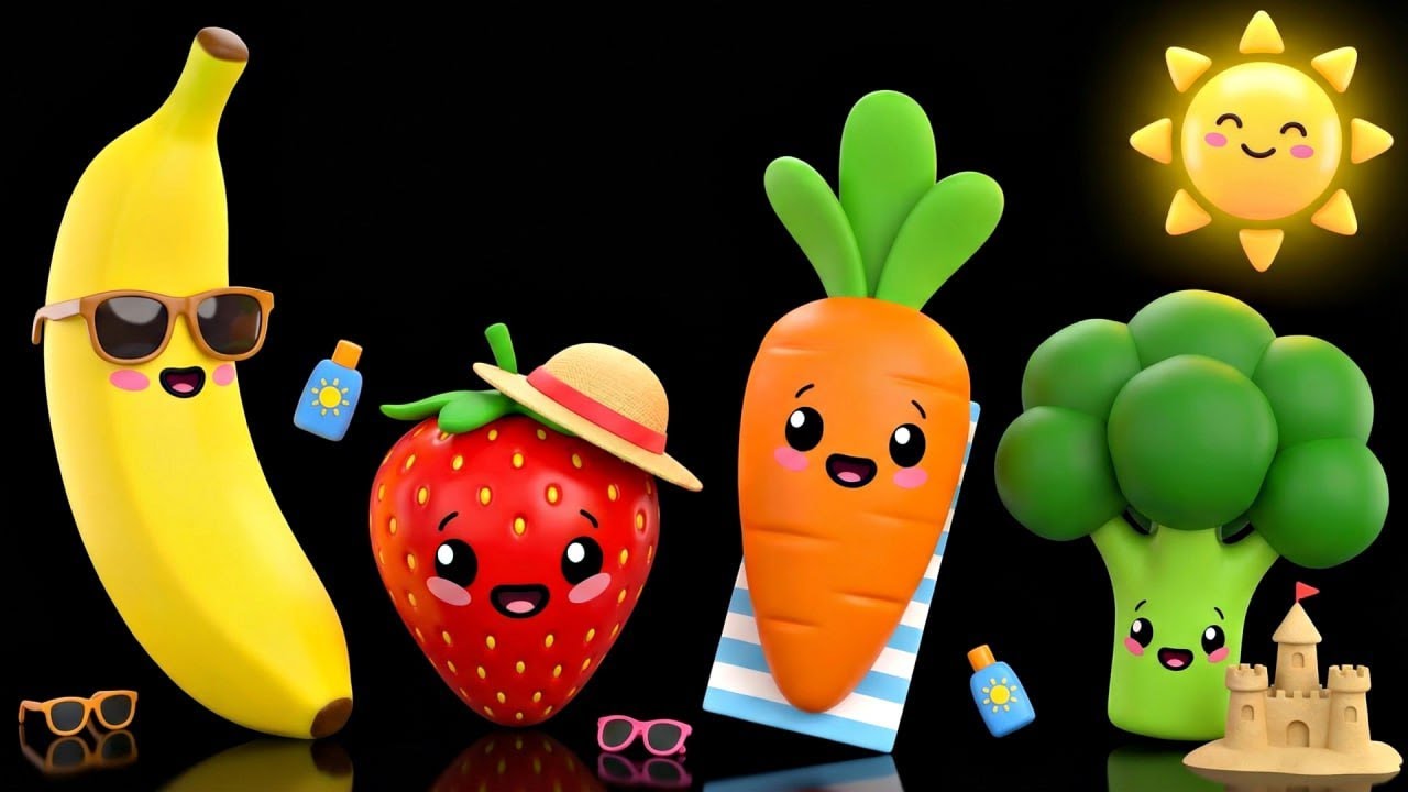 Fruit Dance Party 🍓🍌 | High Contrast Sensory Video for Toddlers