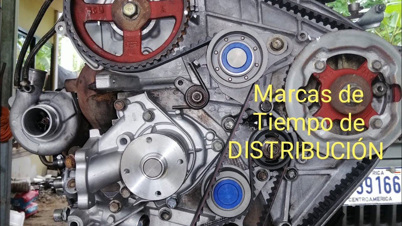 Marcas de distribución Motor 4D56 Galloper Mitsubishi Montero Pajero Grace  - YouTube
