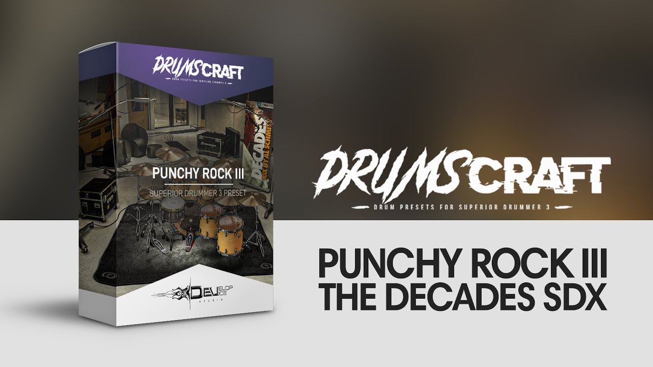 Punchy Rock III: Superior Drummer 3 Preset - Sound Demo Video