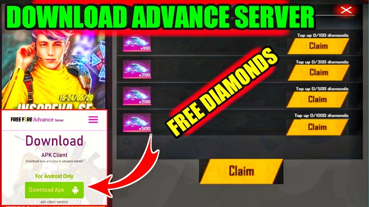 HOW TO DOWNLOAD FREE FIRE ADVANCE SERVER | ADVANCED SERVER ...