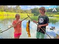 Fishing for Carp and Perch at Secret Pond in Hawaii