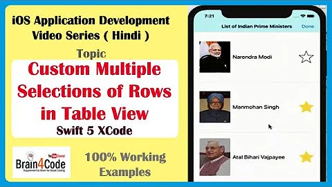 How to Implement Multiple Cell Selection within Table View Using Swift 5 XCode | Hindi | iOS Example
