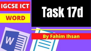 Task 17d How to use indentation in word document