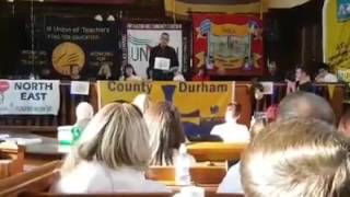 Daniel Kebede speech at Durham TAs rally at DMA Redhills Durham