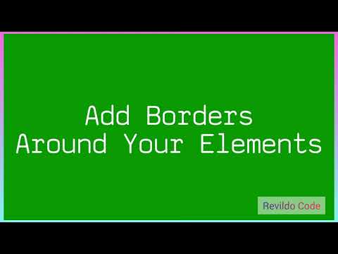 Add Borders Around Your Elements in CSS | CSS Full Course |#CSS | #revildo_code