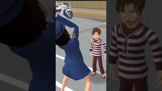 AboGamer Police hit little boy with frying pan #shorts #sakuraschoolsimulator