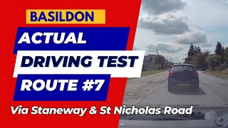 Actual Basildon Driving Test Route | Including Speed Limits & Street Names #7 | Via Staneway