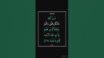 سورة الروم - سورة 30 - اية 23