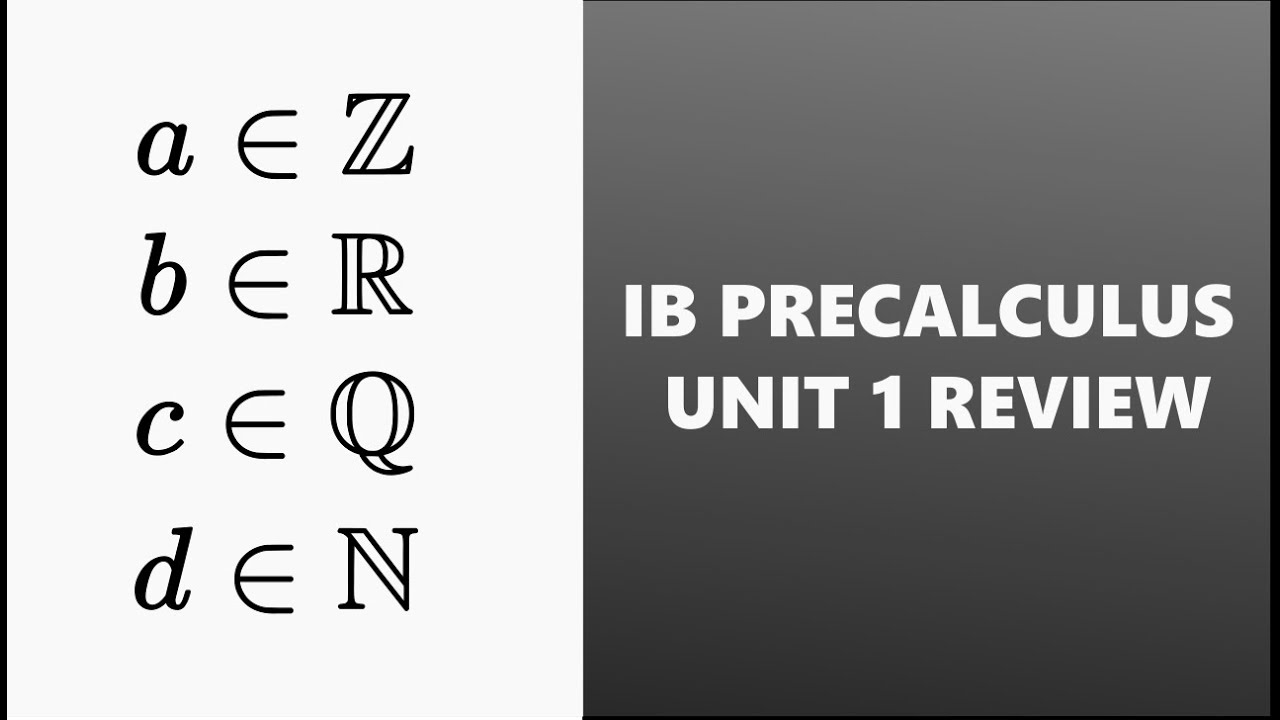 IB Precalculus Unit 1 Review - YouTube