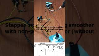 Run Stepper Motor With Non-Polarized Capacitor Without Driver