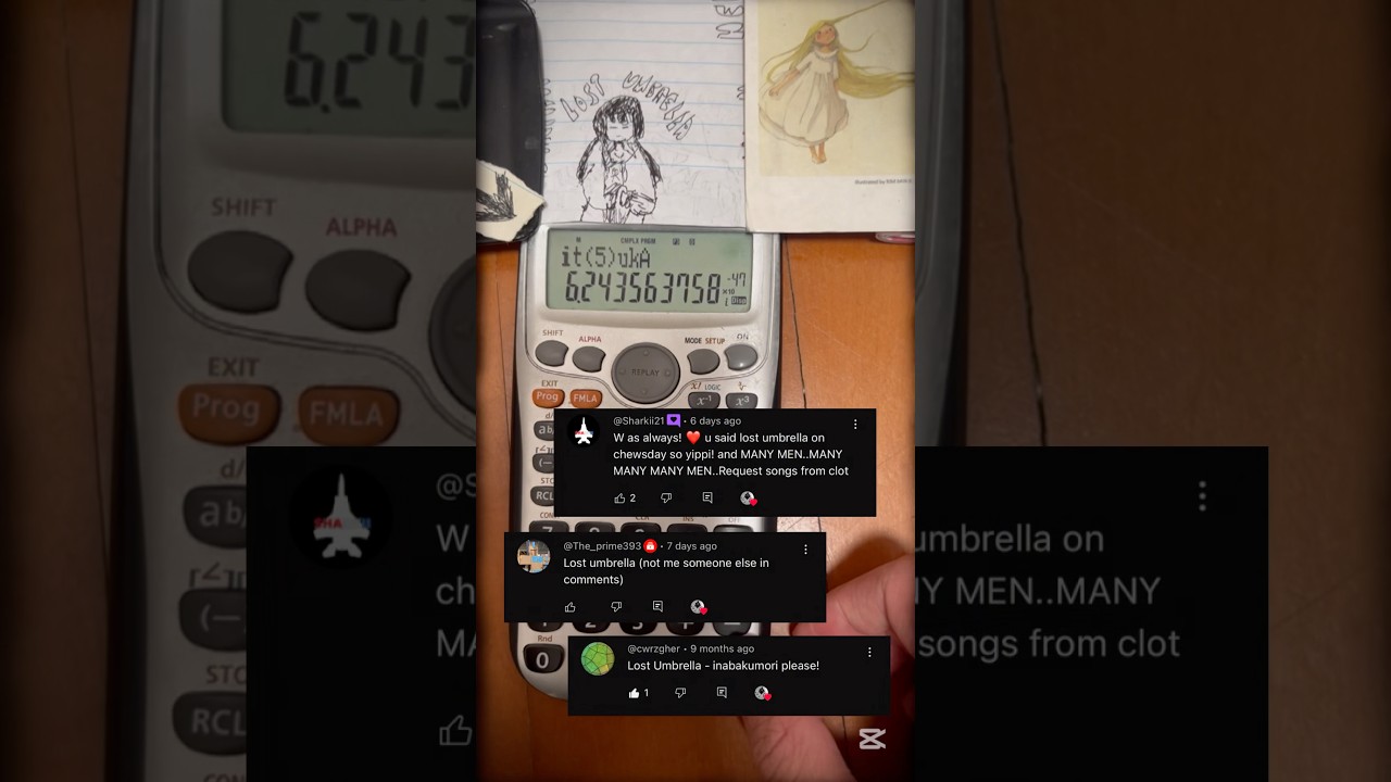 LOST UMBRELLA on a calculator (Inaba) 