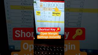 Open Margin Settings instantly in Excel #shorts #exceltips #margins