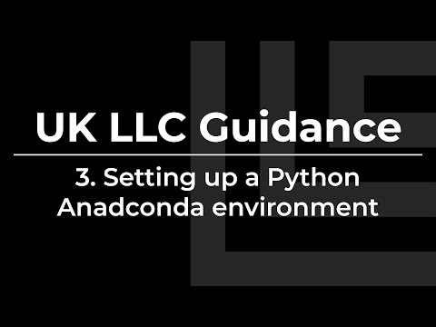 Setting up a Python Anaconda Environment