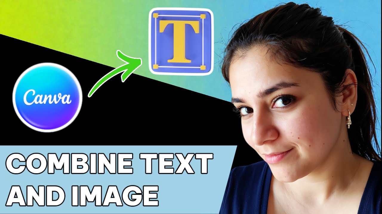 How to combine text and image in Canva - YouTube