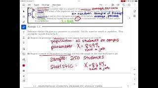 DC Statistics 1.1 Sampling and Data Definitions